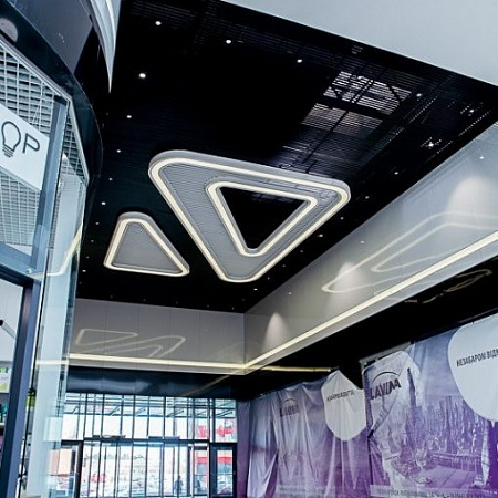 Реечный подвесной потолок пластинообразного дизайна Rail Bar белый матовый Реечный подвесной потолок пластинообразного дизайна Rail Bar белый матовый