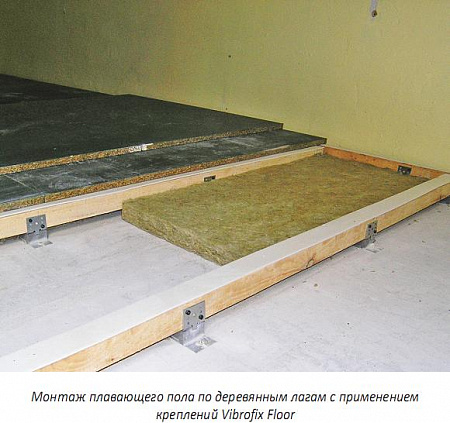 Vibrofix Floor Крепления для устройства плавающих полов на лагах Vibrofix Floor Крепления для устройства плавающих полов на лагах